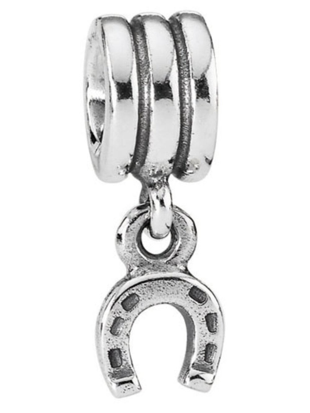 PANDORA Hanging Horseshoe Charm Authentic Sterling Silver Good Luck Horse Lover